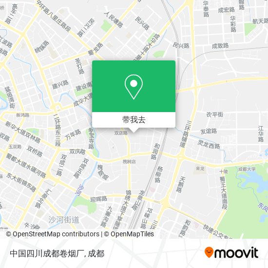 中国四川成都卷烟厂地图