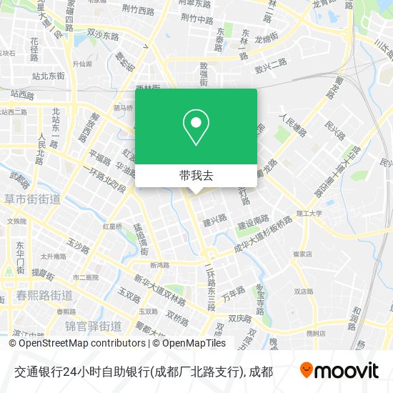 交通银行24小时自助银行(成都厂北路支行)地图
