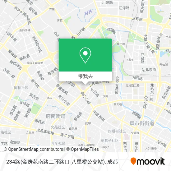 234路(金房苑南路二环路口-八里桥公交站)地图