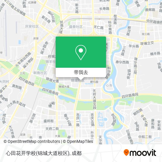 心田花开学校(锦城大道校区)地图