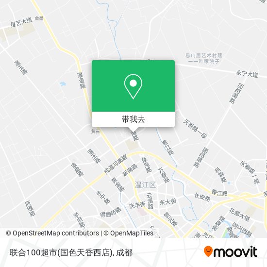 联合100超市(国色天香西店)地图