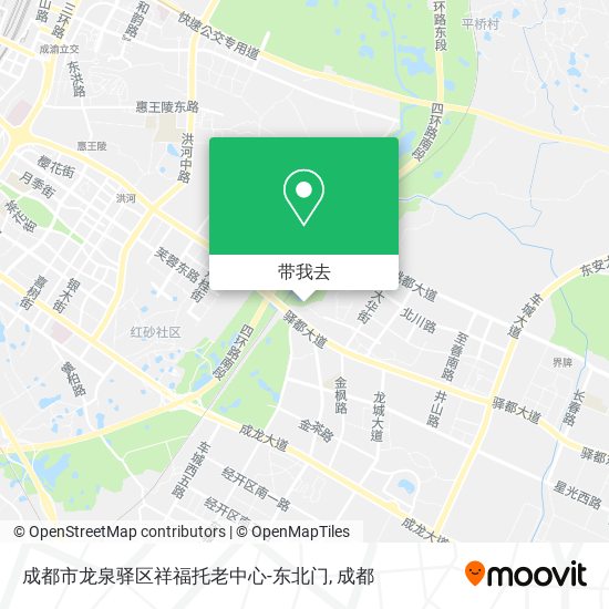 成都市龙泉驿区祥福托老中心-东北门地图