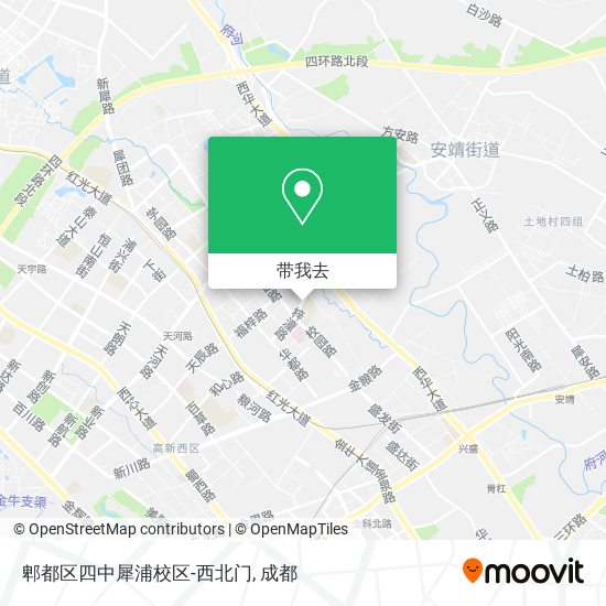 郫都区四中犀浦校区-西北门地图