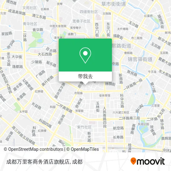 成都万里客商务酒店旗舰店地图