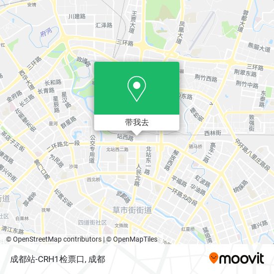 成都站-CRH1检票口地图