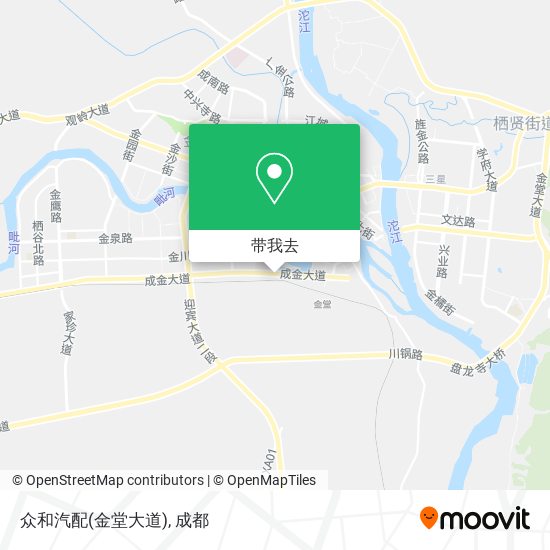 众和汽配(金堂大道)地图
