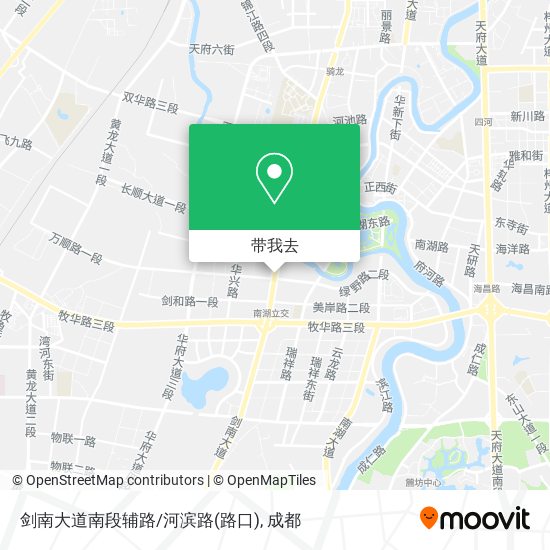 剑南大道南段辅路/河滨路(路口)地图