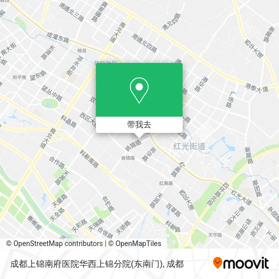 成都上锦南府医院华西上锦分院(东南门)地图
