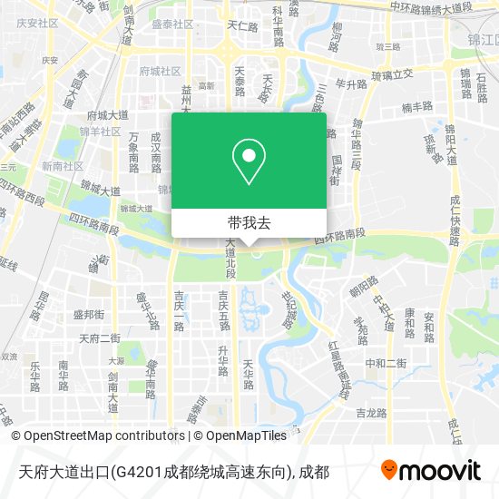 天府大道出口(G4201成都绕城高速东向)地图