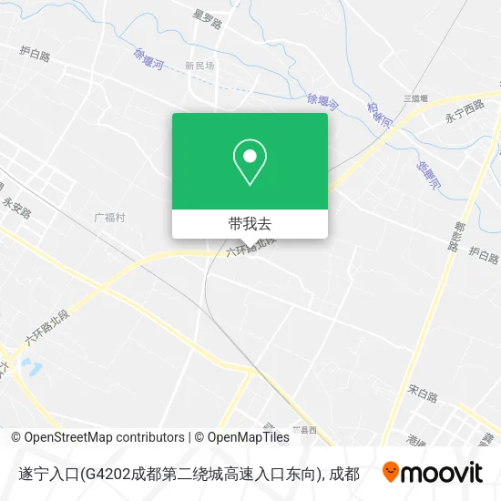 遂宁入口(G4202成都第二绕城高速入口东向)地图