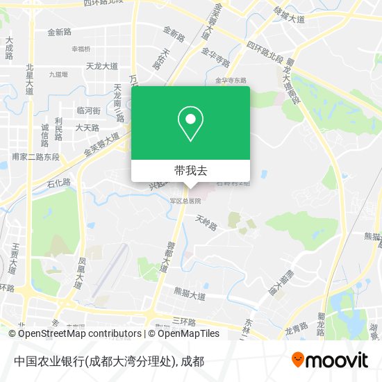 中国农业银行(成都大湾分理处)地图