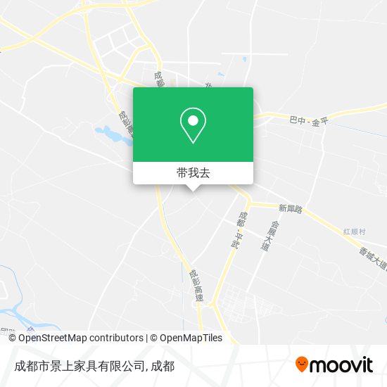 成都市景上家具有限公司地图