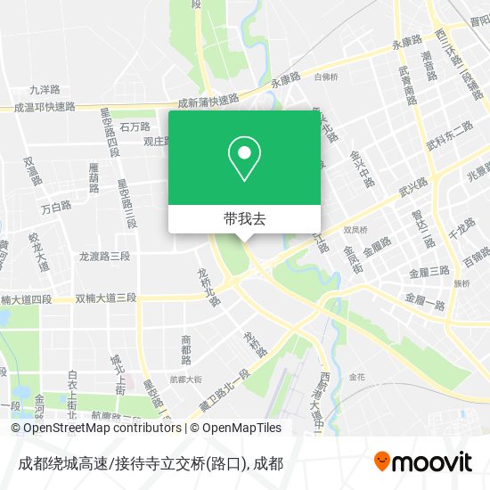 成都绕城高速/接待寺立交桥(路口)地图