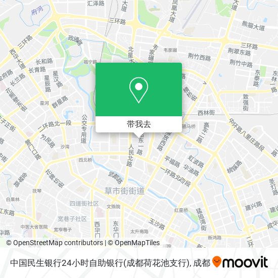 中国民生银行24小时自助银行(成都荷花池支行)地图