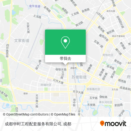 成都华时工程配套服务有限公司地图