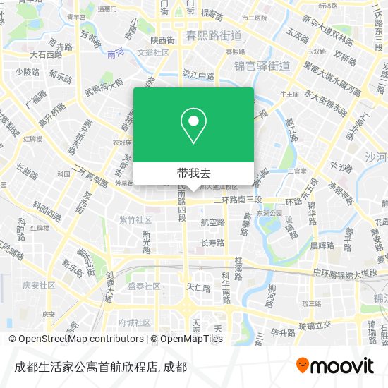 成都生活家公寓首航欣程店地图