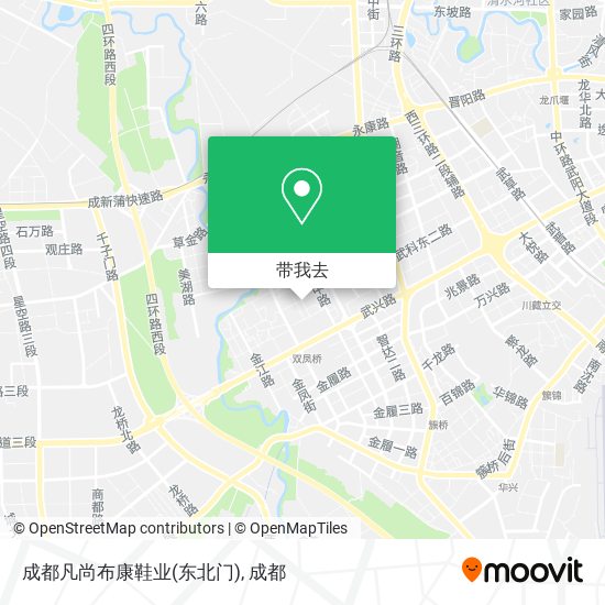 成都凡尚布康鞋业(东北门)地图
