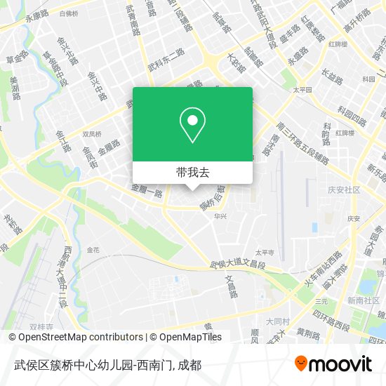 武侯区簇桥中心幼儿园-西南门地图