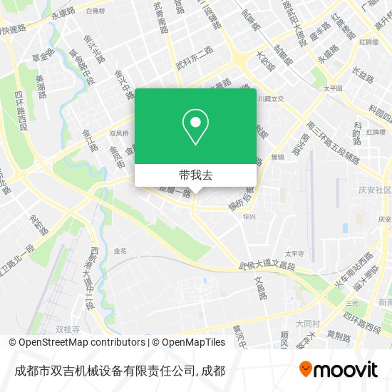 成都市双吉机械设备有限责任公司地图