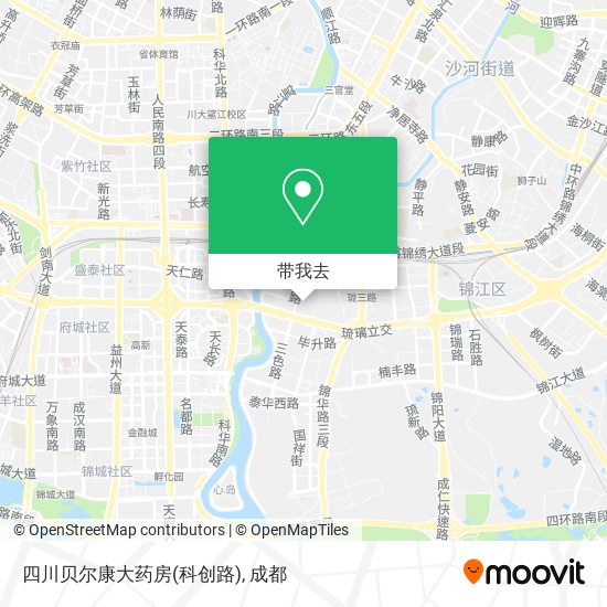 四川贝尔康大药房(科创路)地图