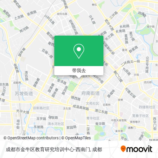 成都市金牛区教育研究培训中心-西南门地图