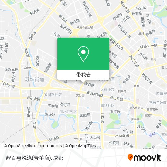 靓百惠洗涤(青羊店)地图