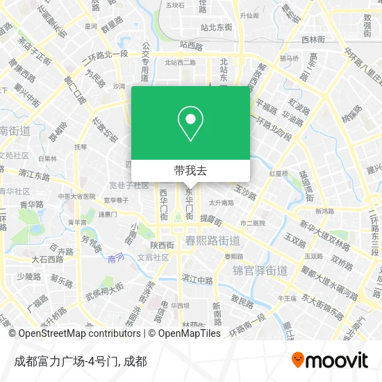 成都富力广场-4号门地图