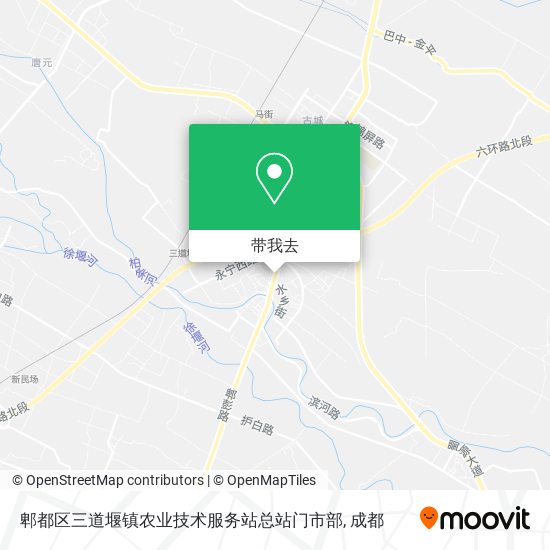 郫都区三道堰镇农业技术服务站总站门市部地图