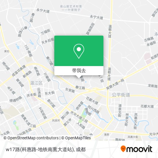 w17路(科惠路-地铁南熏大道站)地图