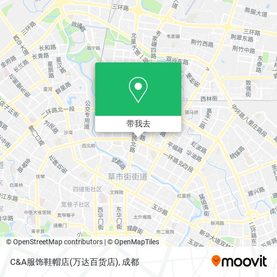 C&A服饰鞋帽店(万达百货店)地图