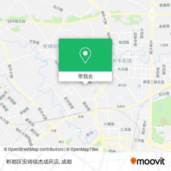 郫都区安靖镇杰成药店地图