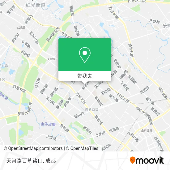 天河路百草路口地图