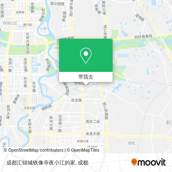 成都汇锦城铁像寺夜小江的家地图