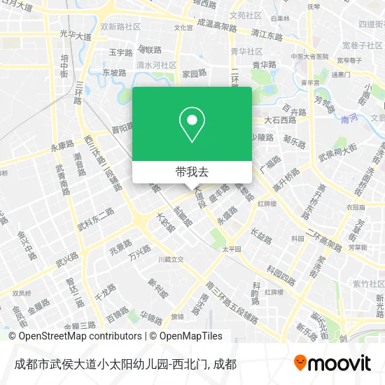 成都市武侯大道小太阳幼儿园-西北门地图