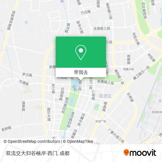 双流交大归谷楠岸-西门地图