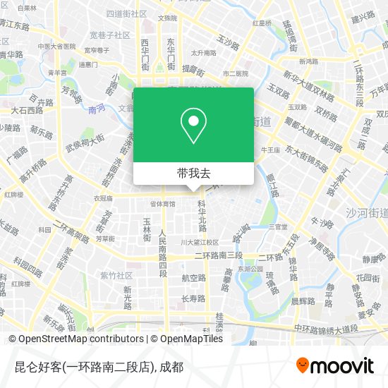 昆仑好客(一环路南二段店)地图