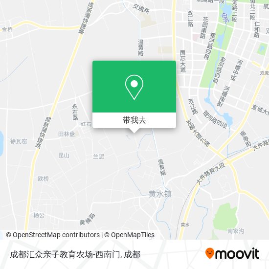 成都汇众亲子教育农场-西南门地图