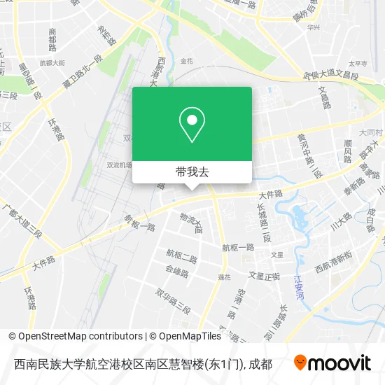 西南民族大学航空港校区南区慧智楼(东1门)地图