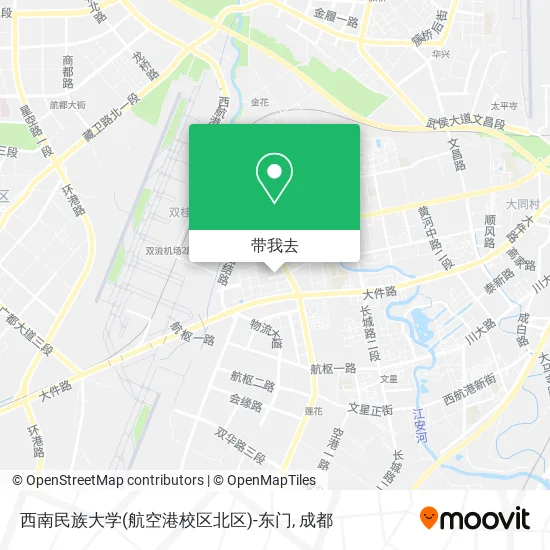 西南民族大学(航空港校区北区)-东门地图