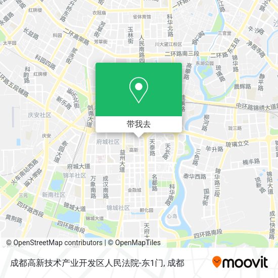 成都高新技术产业开发区人民法院-东1门地图