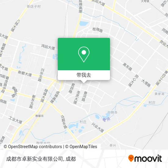 成都市卓新实业有限公司地图