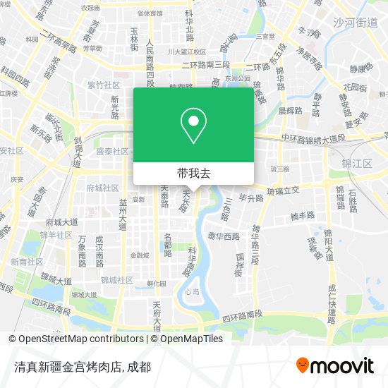 清真新疆金宫烤肉店地图