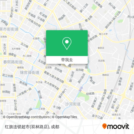 红旗连锁超市(双林路店)地图