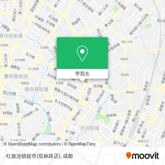 红旗连锁超市(双林路店)地图