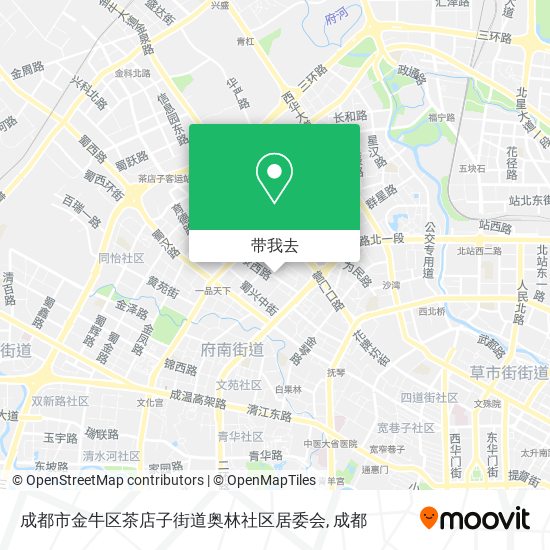 成都市金牛区茶店子街道奥林社区居委会地图