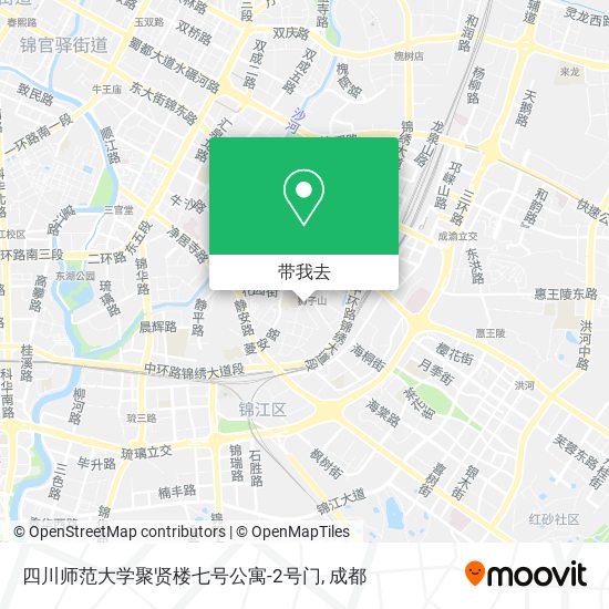 四川师范大学聚贤楼七号公寓-2号门地图