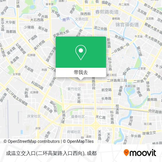 成温立交入口(二环高架路入口西向)地图