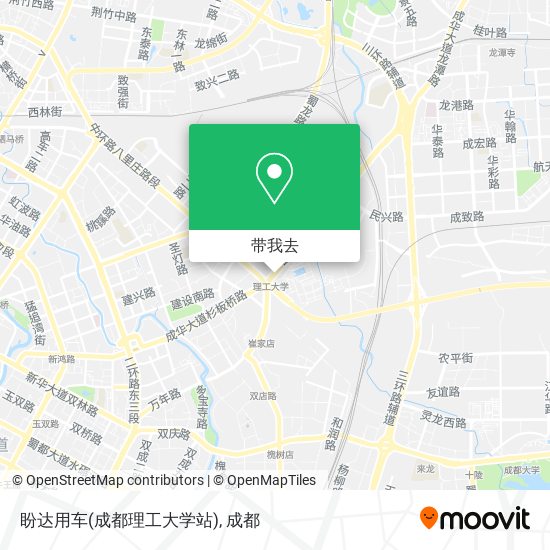 盼达用车(成都理工大学站)地图