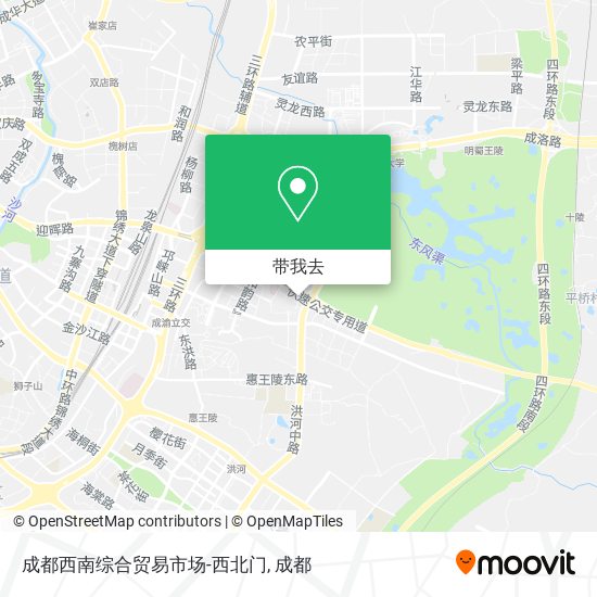 成都西南综合贸易市场-西北门地图