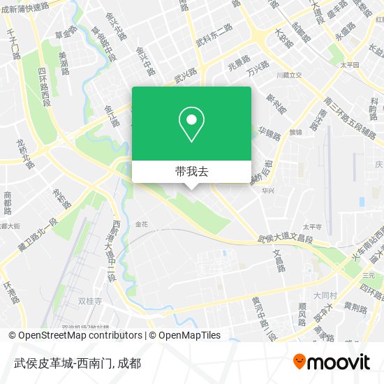 武侯皮革城-西南门地图